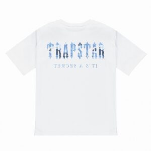 Trapstar Decoded T-shirts pour hommes Blanc Bleu Camo
