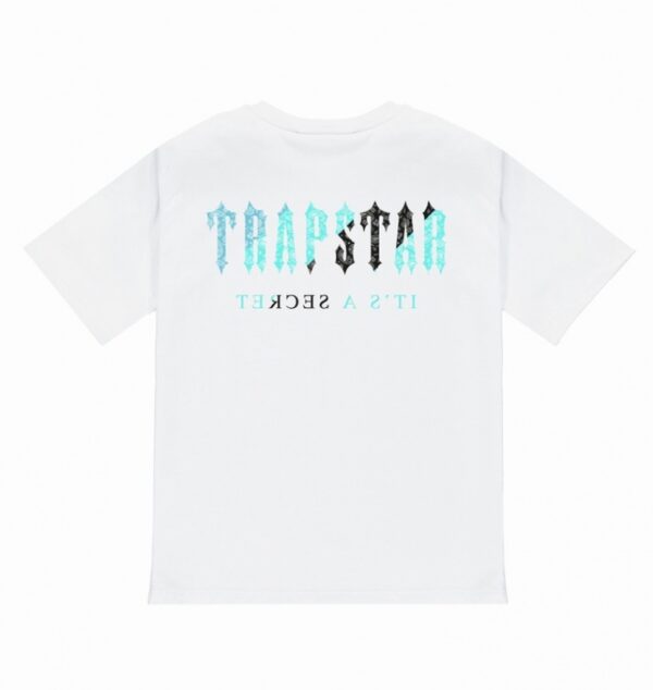 Trapstar Irongate Paisley T-shirts pour hommes Blanc Turquoise